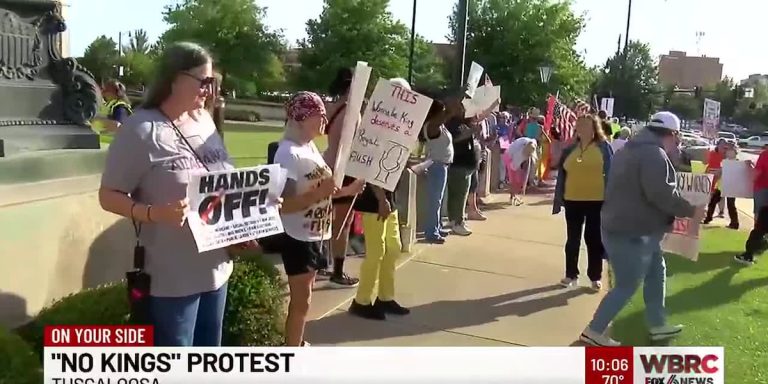 "No Kings" protest in Tuscaloosa - WBRC 6 News