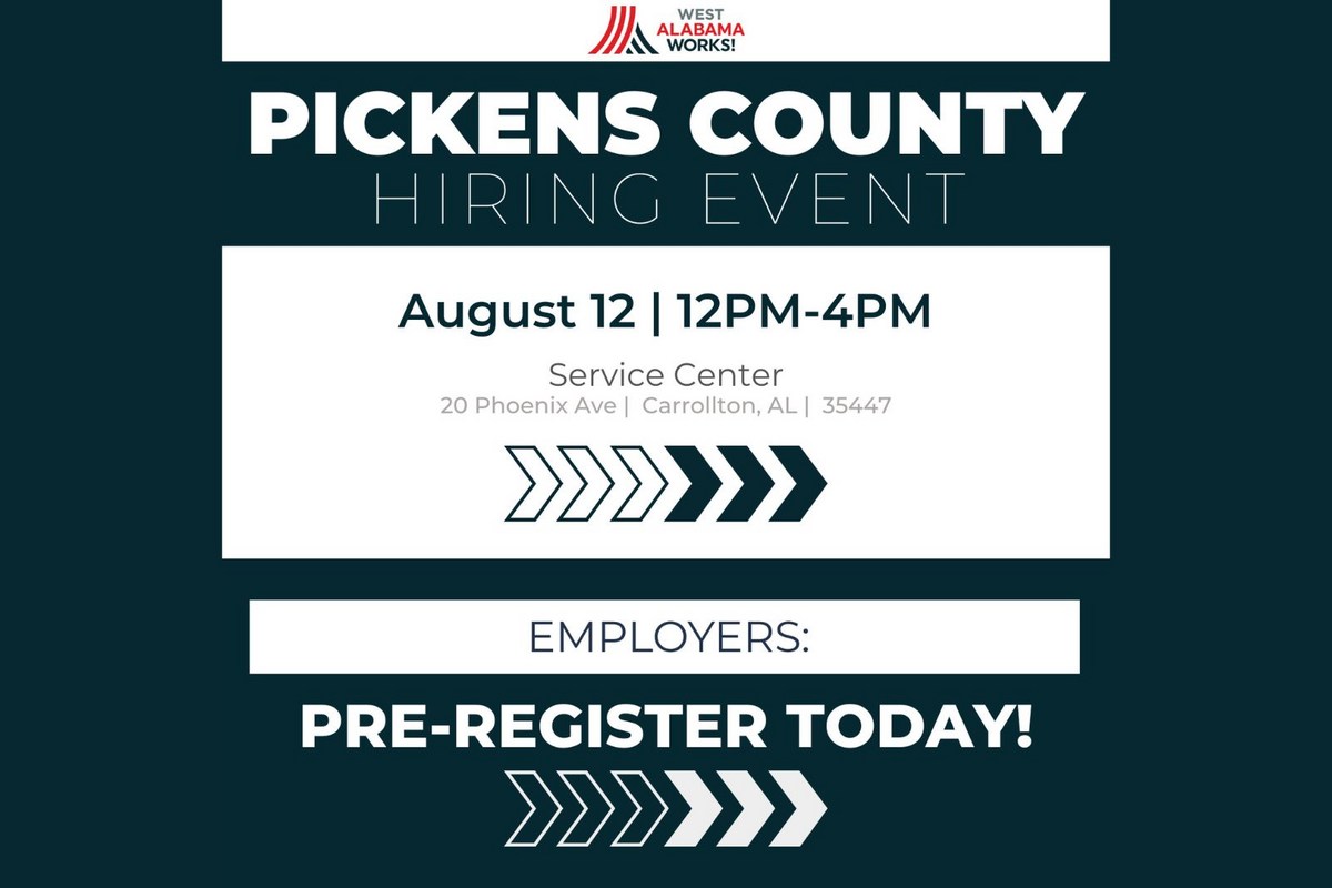 Hiring Event Coming to Pickens County Later in August